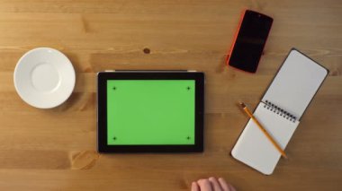 Tablet Pc ile yeşil bir ekran kullanma