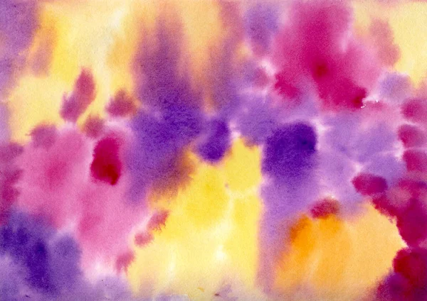 Watercolor paint abstract multicolored background. yellow, orange, red and purple Spots and splashes Blobs texture. Backdrop of Spot for packaging and web — Stock Photo, Image