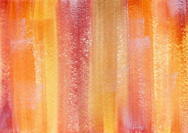 Watercolor paint abstract background. Orange, red, and yellow vertical spot texture. Backdrop of spots for packaging and web — Stock Photo, Image