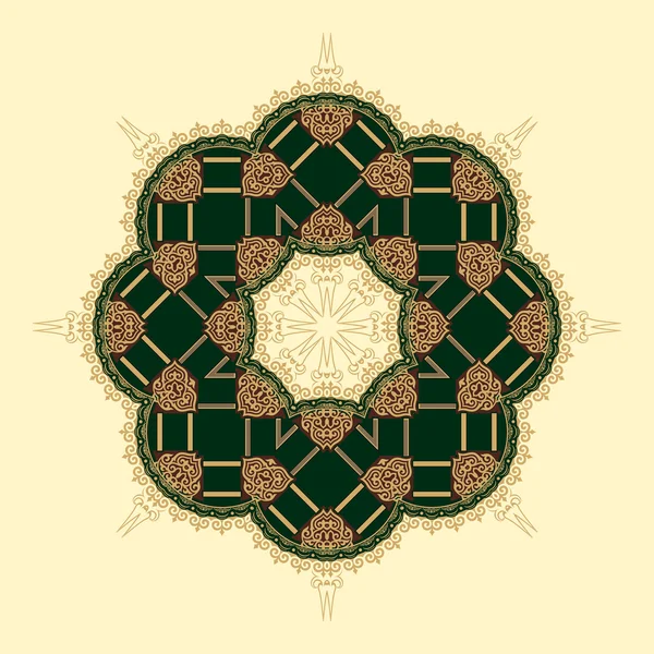 Kreisförmiges Muster im arabischen Stil — Stockvektor