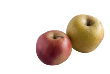 elmalar beyaz arkaplanda izole edilmiş