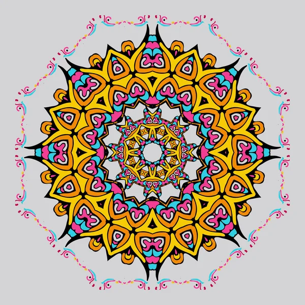 Mandala en estilo oriental. Ilustración vectorial — Vector de stock