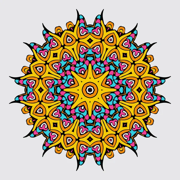 Mandala en estilo oriental. Vector — Archivo Imágenes Vectoriales