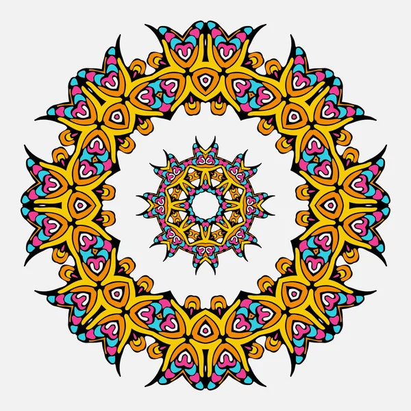 Mandala en estilo oriental. Ilustración vectorial — Archivo Imágenes Vectoriales