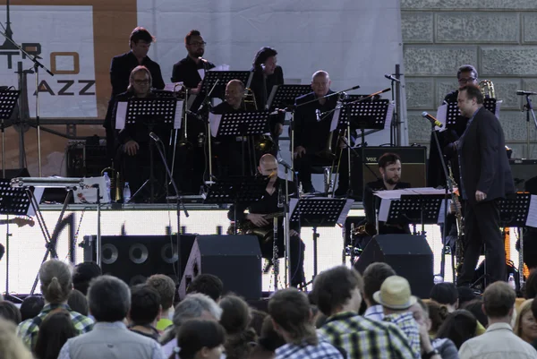 Ludzie oglądać show — Zdjęcie stockowe