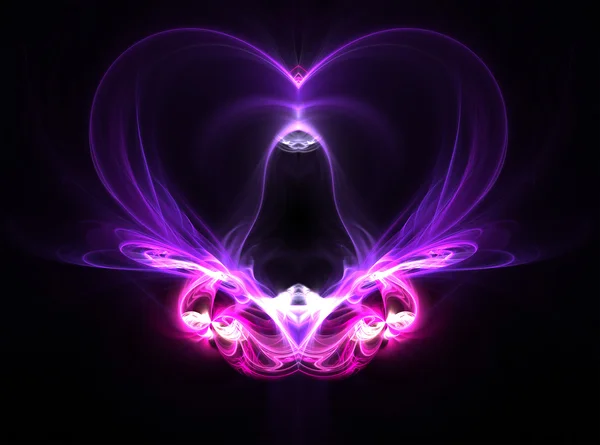 Are some abstract hearts on a dark background — Stock Photo, Image