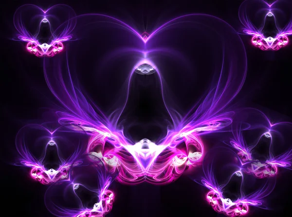 Abstract flying hearts for Valentine 's day . — стоковое фото