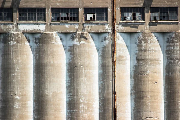 Details Eines Abschnitts Des Alten Und Verlassenen Getreidesilos Bekannt Als — Stockfoto