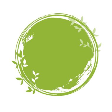 Çevre dostu organik vegan logosu, doğal şablon.