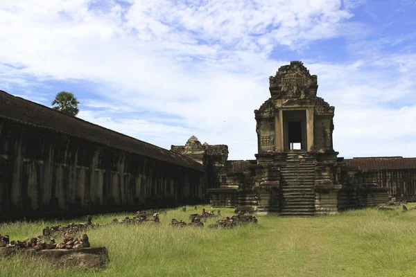 Pátio Angkor Wat Siem Reap Camboja — Fotografia de Stock