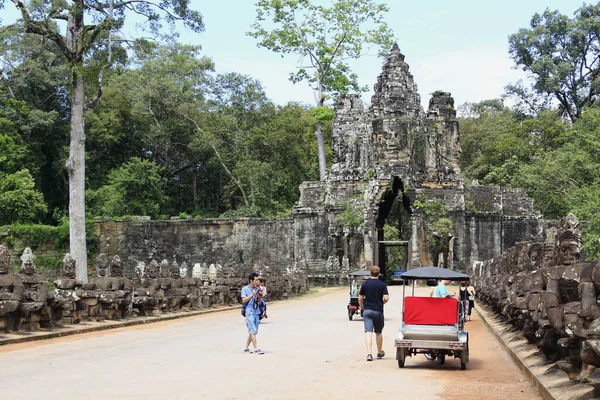 Portão Angkor Thom Siem Reap Camboja — Fotografia de Stock