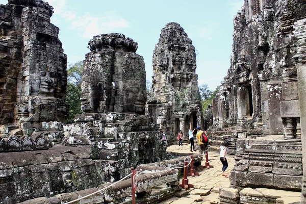 Angkor Tom Templo Bayon Siem Reap Camboja — Fotografia de Stock