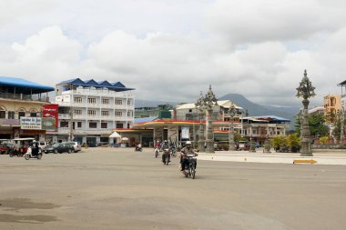 Kampot şehir merkezi. Kamboçya