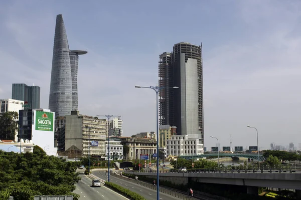 Bitexco Finansiella Tornet Chi Minh City Vietnam Stockfoto