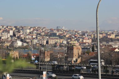 Konstantin 'deki eski tarihi şato harabeleri. zindanlar ve kuleler.