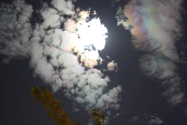 Imagen Cielo Nublado Luz Luna — Foto de Stock