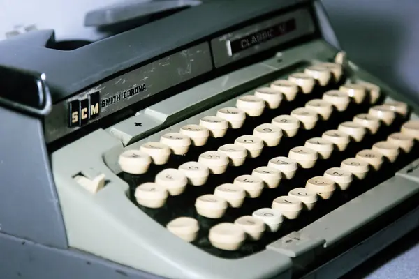 Keys Old Typewriter Antiquity Antiquity Mechanical Tools Writing Old Time — Stock Photo, Image