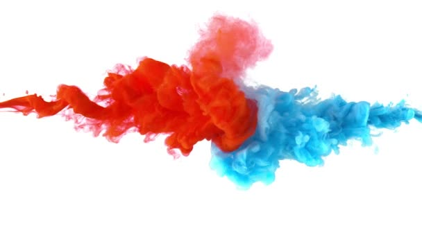 Super Slowmotion Shot Color Inks Water — Vídeo de Stock