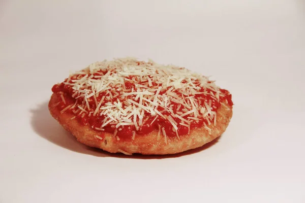 Detalii Despre Pizza Prăjită Sos Brânză — Fotografie, imagine de stoc