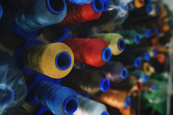Craftsman Tools Rolls Colored Thread — Stock Photo, Image