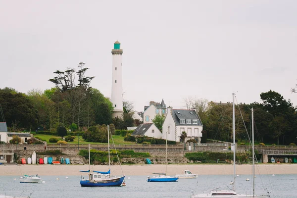 Bretagne France Phare Côte Océan Mer Côte Tourisme Paysage Vertical — Photo