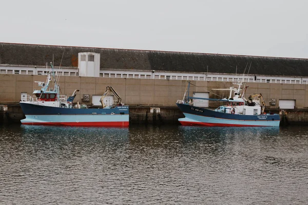 Vissersboten Aangemeerd Haven Frankrijk — Stockfoto