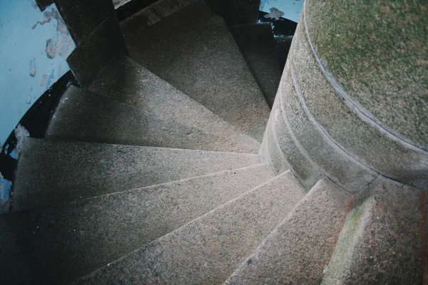 Faro Escaleras Interiores Bretaña Francia —  Fotos de Stock