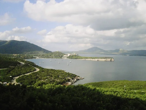 Uitzicht Baai Van Alghero Sardinië — Stockfoto