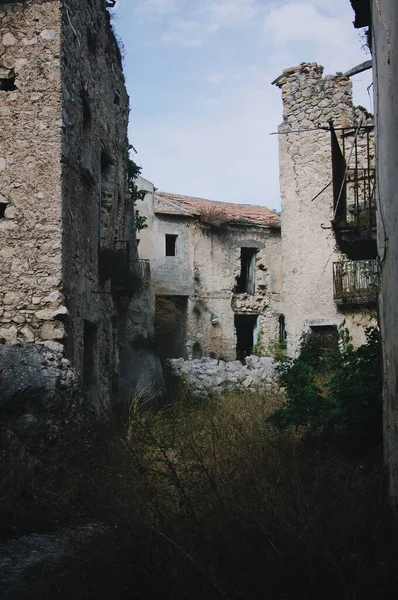 Glimp Van Een Verwoest Dorp Zuid Italië — Stockfoto