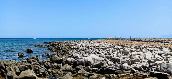 Τοπίο Beach Rock Στο San Vito Capo Σικελία Ιταλία — Φωτογραφία Αρχείου