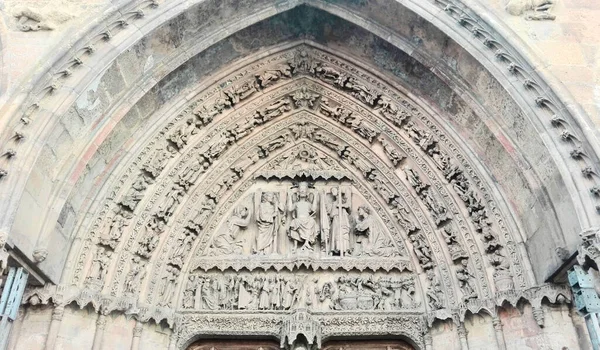 Détail Porte Cathédrale Léon — Photo