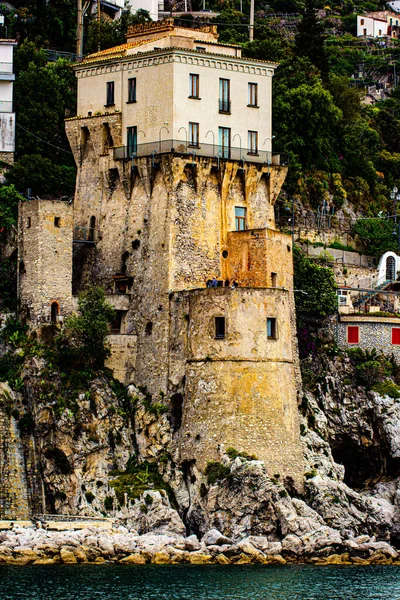Angevin Πύργος Της Cetara Ακτή Amalfi Ιταλία — Φωτογραφία Αρχείου