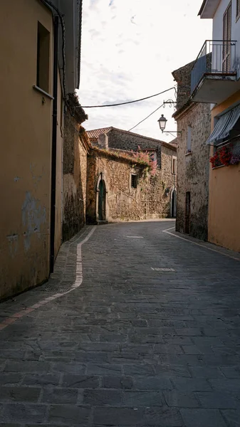 Straten Huizen Van Pollica Cilento Campania Italië — Stockfoto