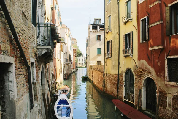 Vue Sur Canal Venise Avec Palais Eau — Photo
