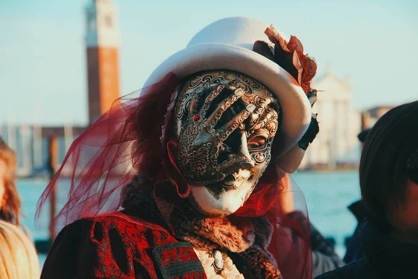 Máscara Típica Carnaval Veneza — Fotografia de Stock