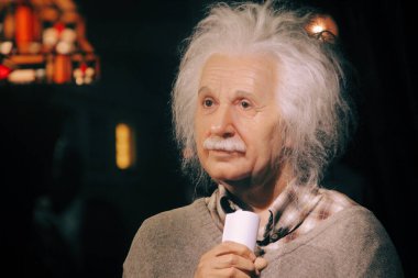 CZECH REPUBLIC, PRAGUE: JUNE 13 2015: Prague wax museum, Albert Einstein