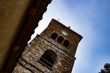 Castellabate, Campania, Cilento, Italy. ancient tower with clock