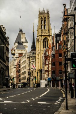 ENGLAND, LONDON - OCTOBER 8 2013: view of a desert street