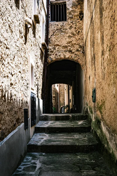 Castellabate Salerno Italy Country Lane Stairs Arch —  Fotos de Stock