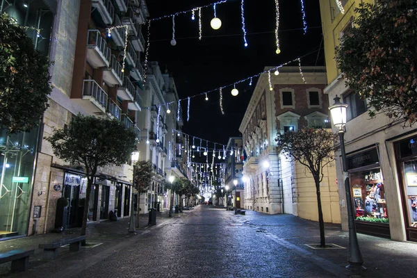 Artist Lights Salerno City Christmas Decorations — Zdjęcie stockowe