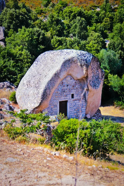 Small House Built Rock North Sardinia — Stock Photo, Image