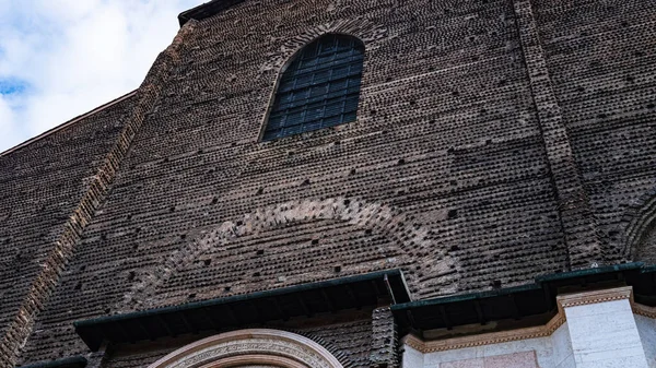 San Petronio Bazilikası Bologna Daki Bitmemiş Kilise Talya Dış Cephe — Stok fotoğraf