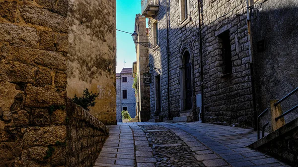 Dettaglio Strade Architettura Tempio Pausania Sardegna Italia — Foto Stock