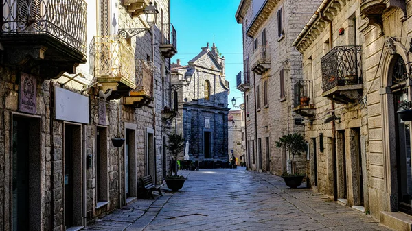 Tempio Pausania Nın Ayrıntıları Sokakları Mimarisi Sardinya Talya — Stok fotoğraf