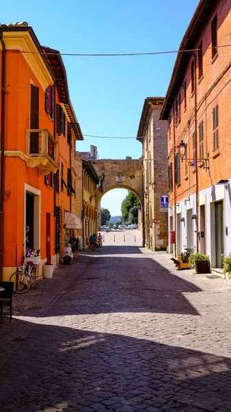 Vista Del Centro Histórico Fano Marcas Italia — Foto de Stock