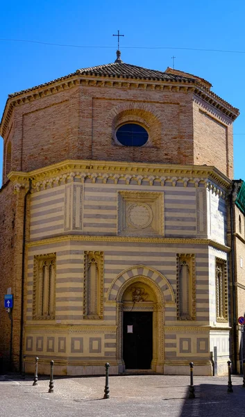 Вид Історичний Центр Фано Марке Італія Хрещення — стокове фото