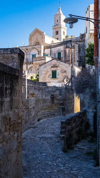 Vista Del Centro Histórico Matera Sassi Basilicata Italia —  Fotos de Stock