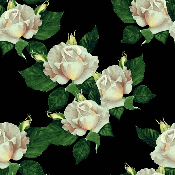 Růže Abstraktní Tapeta Květinovými Motivy Bezproblémový Vzorec Tapeta Použijte Tištěné — Stock fotografie