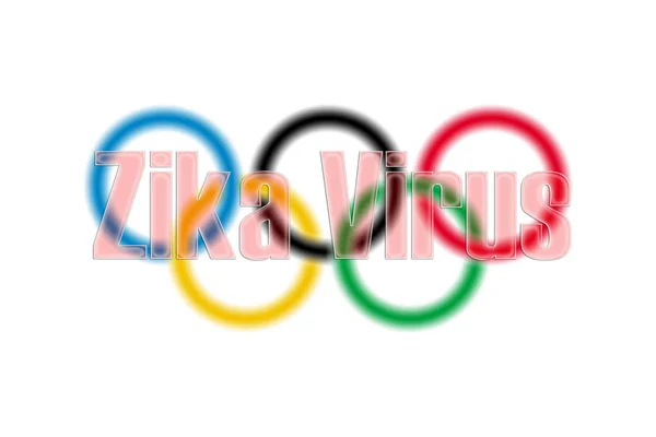 Bulanıklık Olimpiyat logo önündeki şeffaf sözcüğü Zika virüs