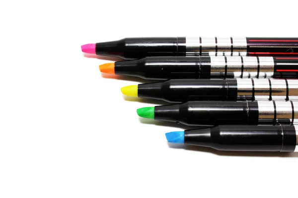 Set De Iluminadores De Colores Aislados Sobre Fondo Blanco Puro Educacion Brillante Stock Photo Set De Iluminadores De Colores Aislados Sobre Fondo Blanco Puro Educacion Brillante Stock Photo